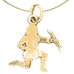 14K or 18K Gold Cheerleader Pendant