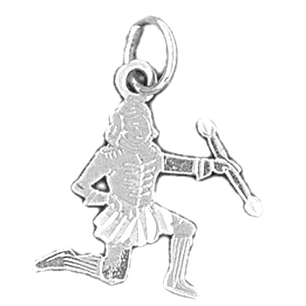 14K or 18K Gold Cheerleader Pendant