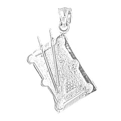 10K, 14K or 18K Gold Pool Table Pendant