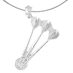 Darts-Anhänger aus 10 Karat, 14 Karat oder 18 Karat Gold