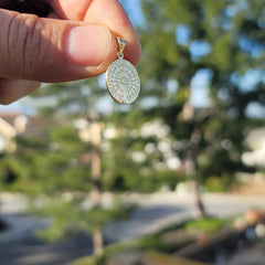 14K or 18K Gold Dart Board Pendant