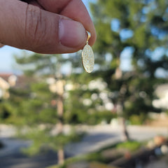 14K or 18K Gold Dart Board Pendant