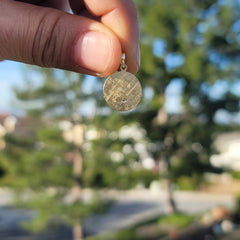 14K or 18K Gold Dart Board Pendant