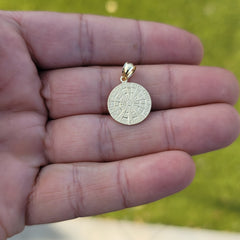 14K or 18K Gold Dart Board Pendant