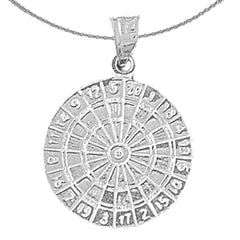 14K or 18K Gold Dart Board Pendant