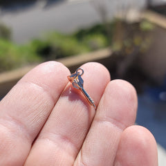 14K or 18K Gold 3D Dart Pendant