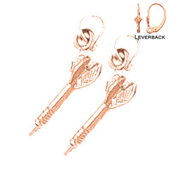 14K or 18K Gold 3D Dart Earrings