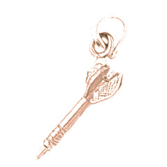 14K or 18K Gold 3D Dart Pendant