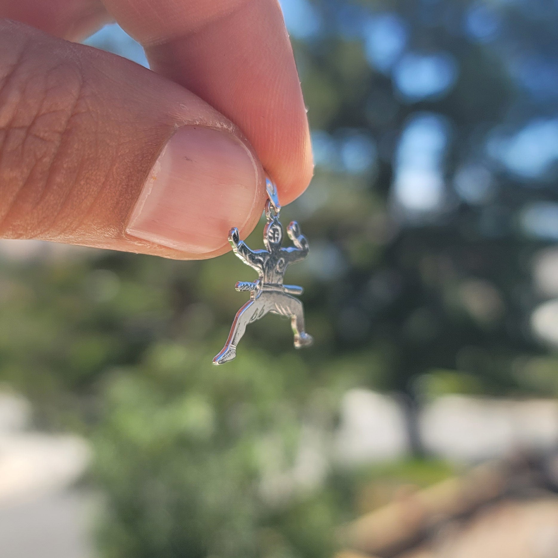 14K or 18K Gold Ninja Pendant