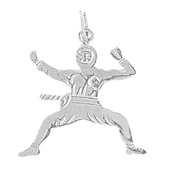 14K or 18K Gold Ninja Pendant