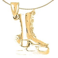 10K, 14K or 18K Gold Gold Ice Skate Pendant
