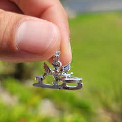 10K, 14K or 18K Gold Angel On Ice Skate Pendant