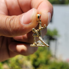 10K, 14K or 18K Gold Gymnast Pendant