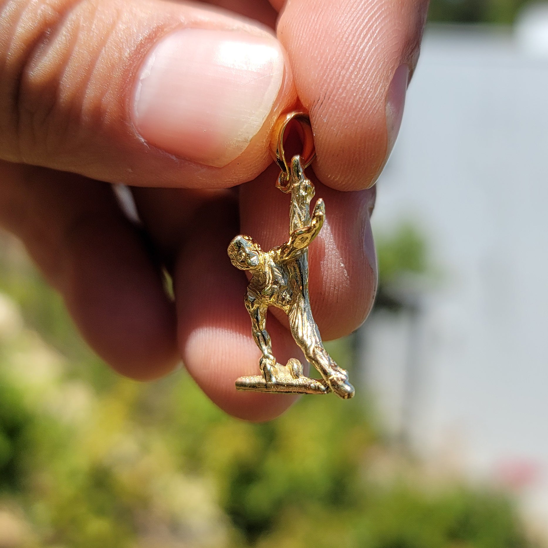 10K, 14K or 18K Gold Gymnast Pendant