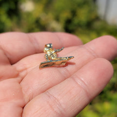 10K, 14K or 18K Gold Gymnast Pendant