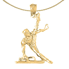 10K, 14K or 18K Gold Gymnast Pendant
