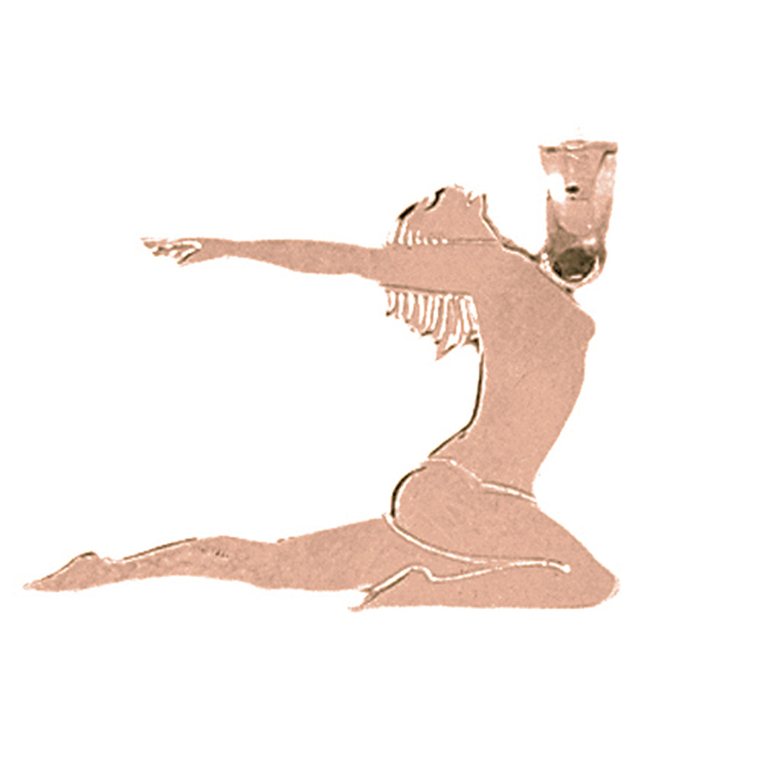 14K or 18K Gold Gymnast Pendant