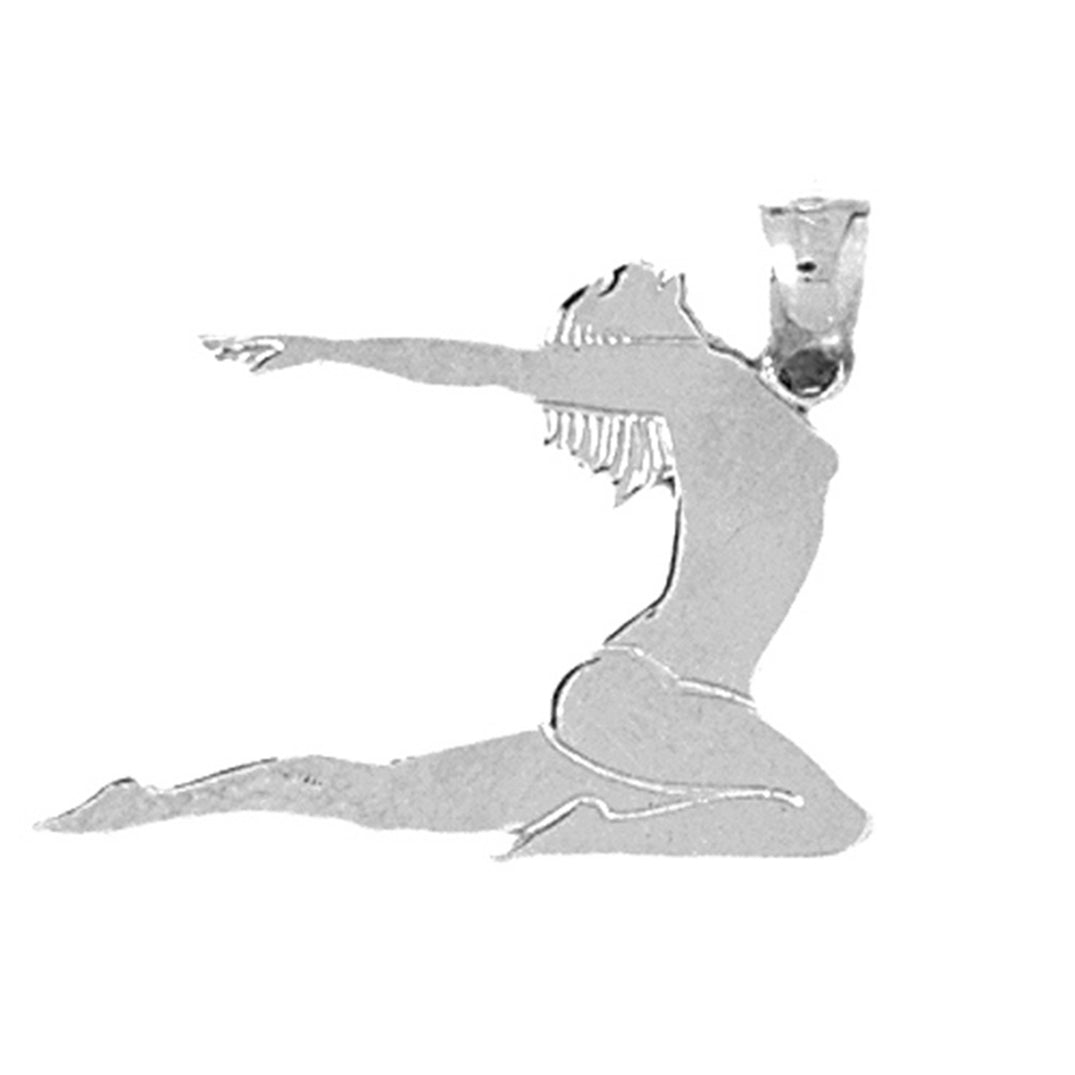 14K or 18K Gold Gymnast Pendant