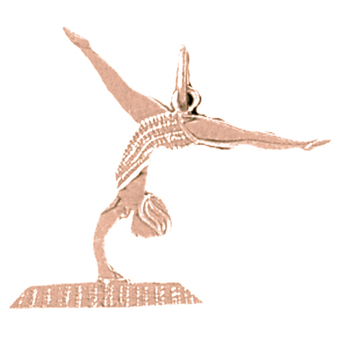 14K or 18K Gold Gymnast Pendant