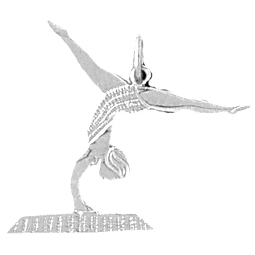 14K or 18K Gold Gymnast Pendant