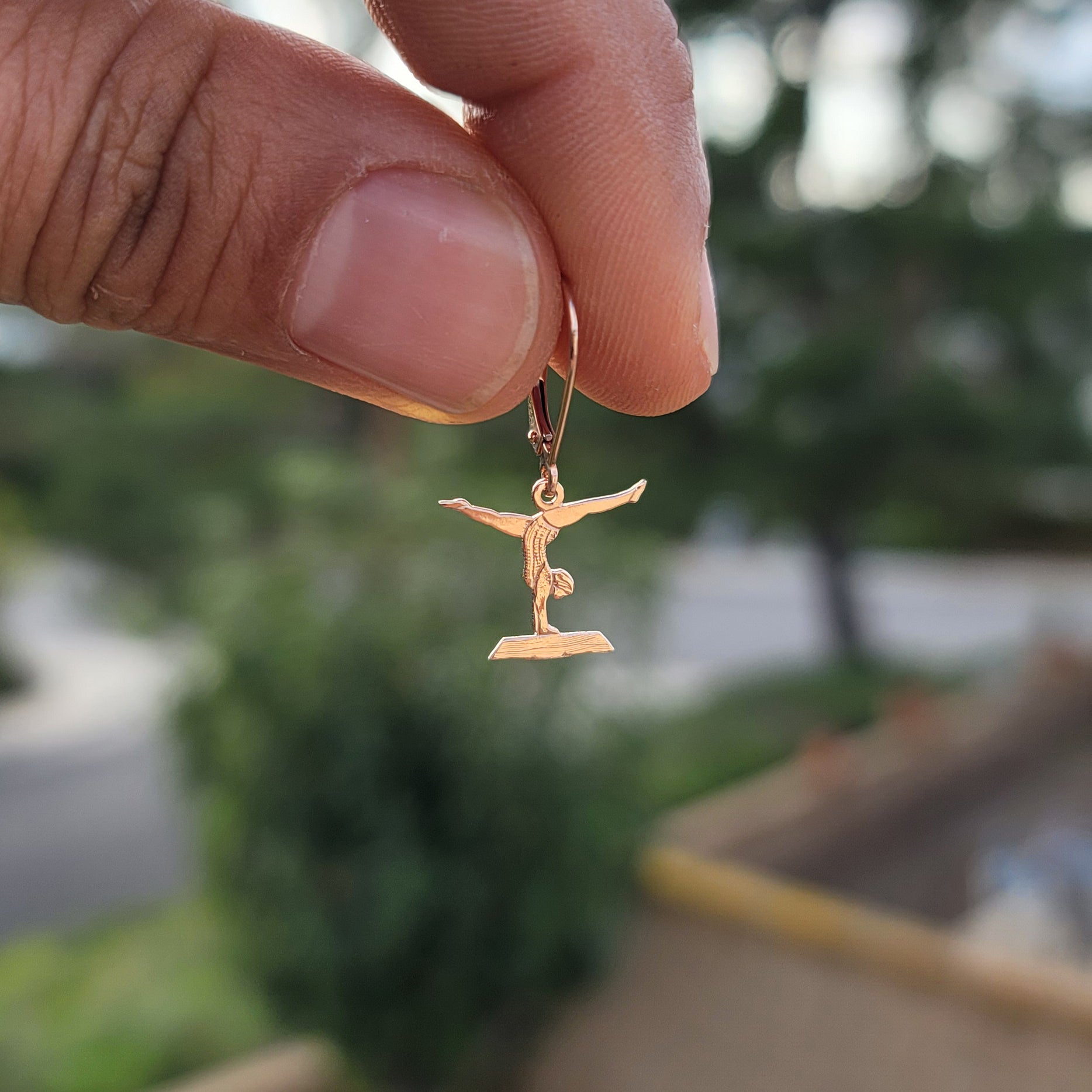 14K or 18K Gold Gymnast Pendant