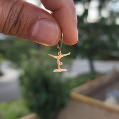 14K or 18K Gold Gymnast Pendant