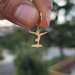 14K or 18K Gold Gymnast Pendant