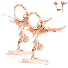 14K or 18K Gold Gymnast Earrings
