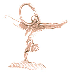 14K or 18K Gold Gymnast Pendant