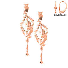 14K or 18K Gold Gymnast Earrings