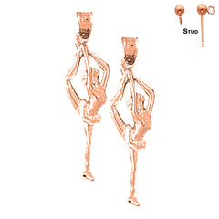 14K or 18K Gold Gymnast Earrings