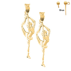 14K or 18K Gold Gymnast Earrings