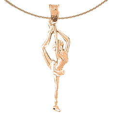 14K or 18K Gold Gymnast Pendant