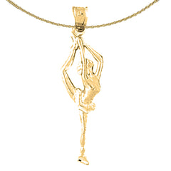 14K or 18K Gold Gymnast Pendant