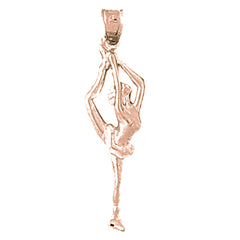 14K or 18K Gold Gymnast Pendant