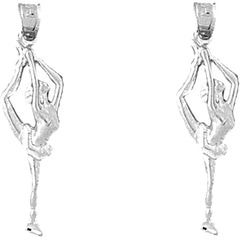 14K or 18K Gold 32mm Gymnast Earrings