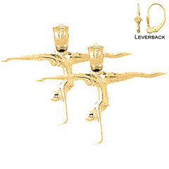 14K or 18K Gold Gymnast Earrings