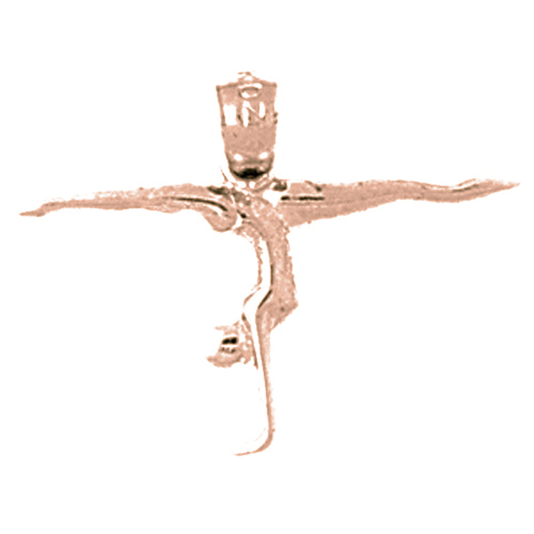 14K or 18K Gold Gymnast Pendant
