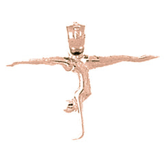14K or 18K Gold Gymnast Pendant