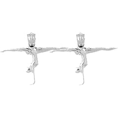 Sterling Silver 18mm Gymnast Earrings