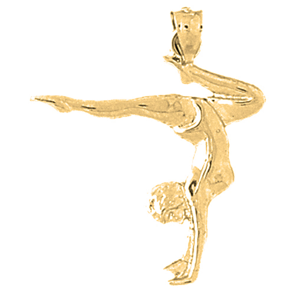 14K or 18K Gold Gymnast Pendant