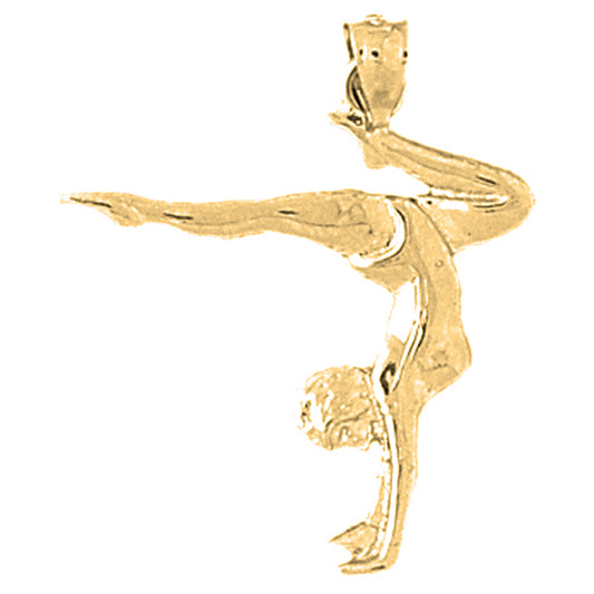 14K or 18K Gold Gymnast Pendant