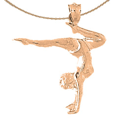 14K or 18K Gold Gymnast Pendant