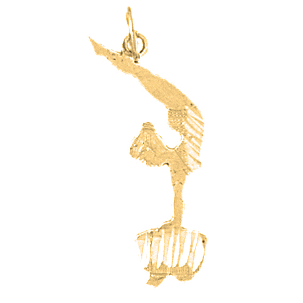 14K or 18K Gold Gymnast Pendant