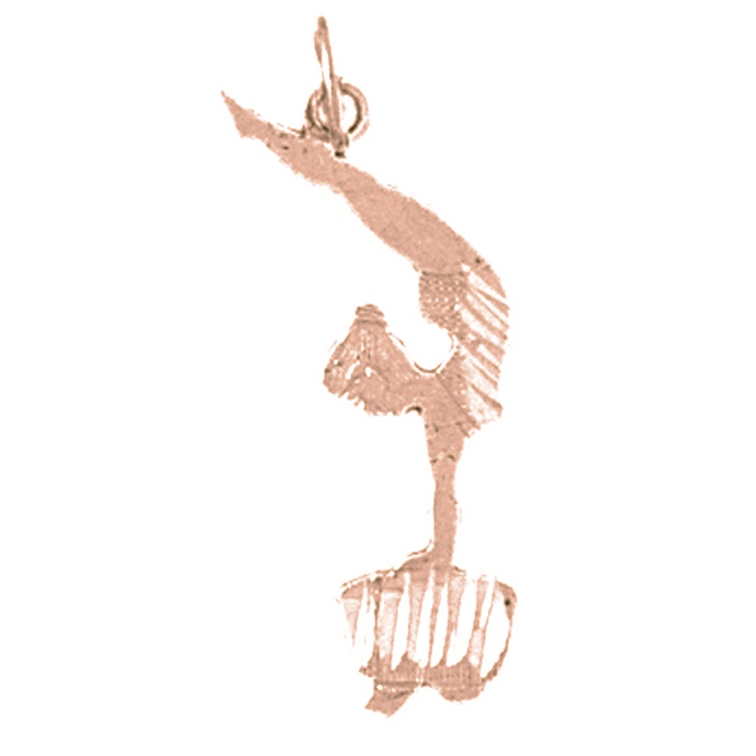 14K or 18K Gold Gymnast Pendant