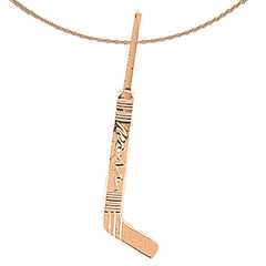 14K or 18K Gold Goalie Stick Pendant