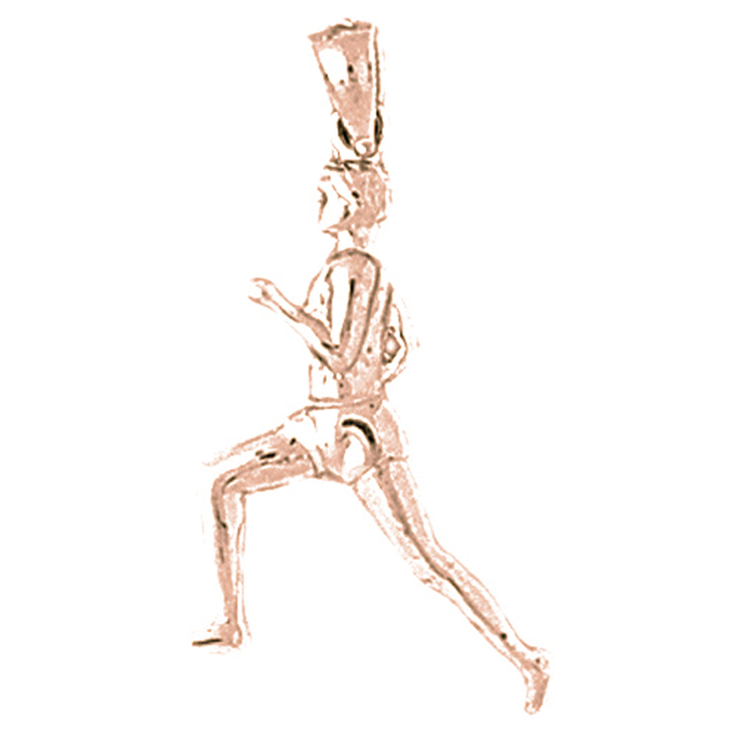 14K or 18K Gold Runner Pendant