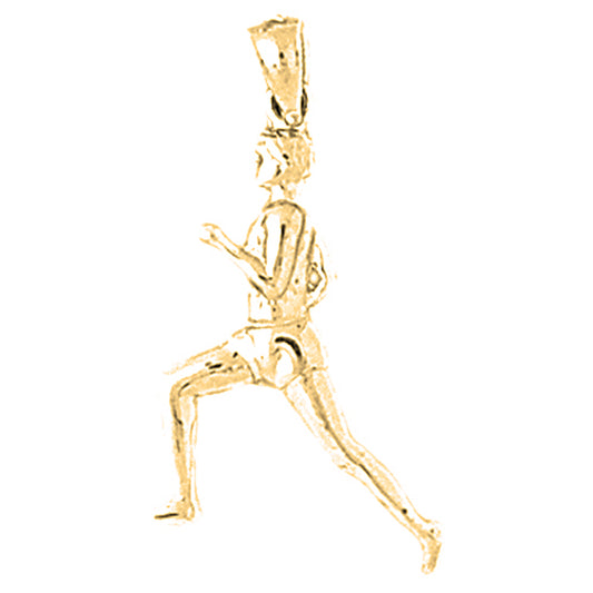 14K or 18K Gold Runner Pendant