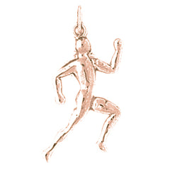 14K or 18K Gold Runner Pendant