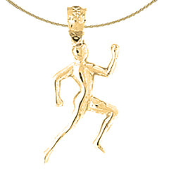 14K oder 18K Gold Läufer Anhänger